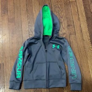 Under Armour Full Zip Hooded Sweatshirt - Size 6